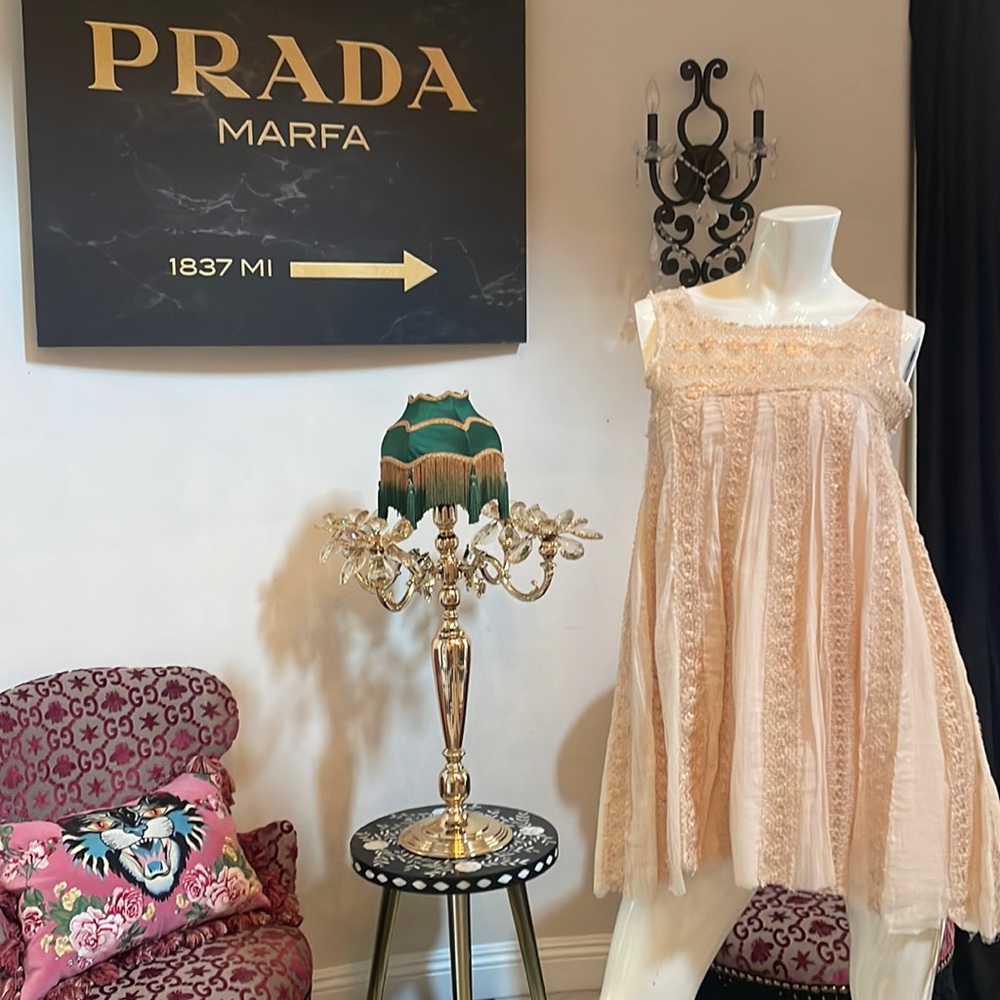 Beautiful rose gold tank dress by Free people